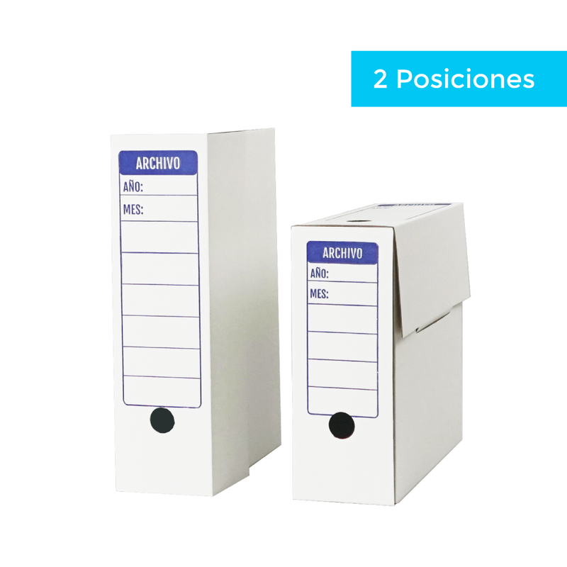 Caja de archivos de cartón formato pack ideal para documentos, facturas y ficheros