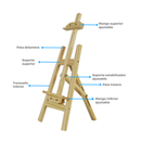 Caballete de pintura de madera de Haya Macisa