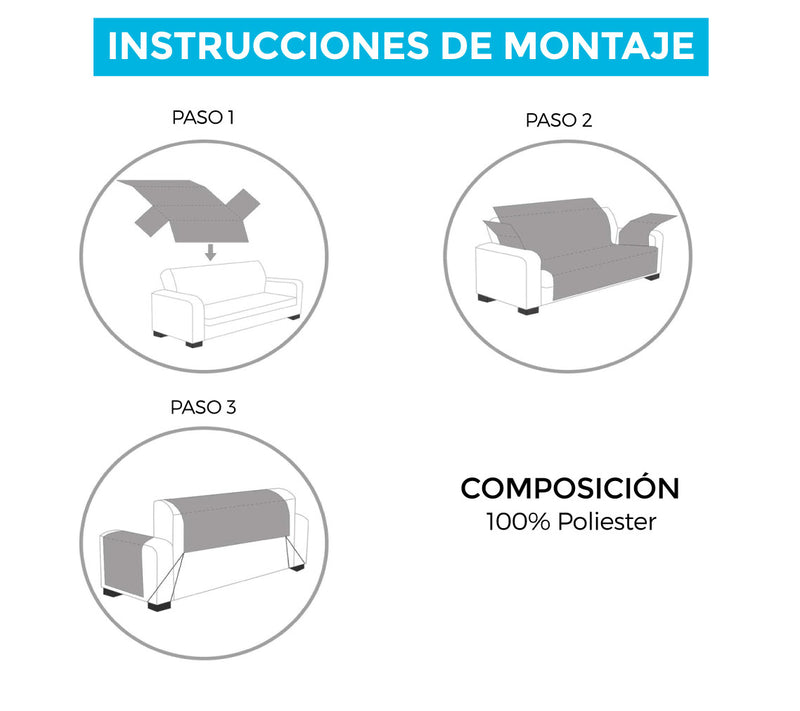 Funda de sofá ajustables para los asientos con brazos, cubre y protege los sillones