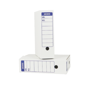 Caja de archivos de cartón formato ideal para documentos, facturas y ficheros