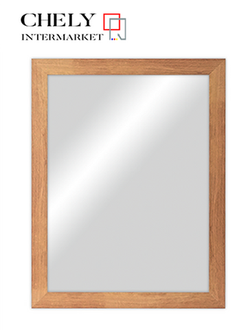 Espejo de pared rectangular vintage en madera de haya
