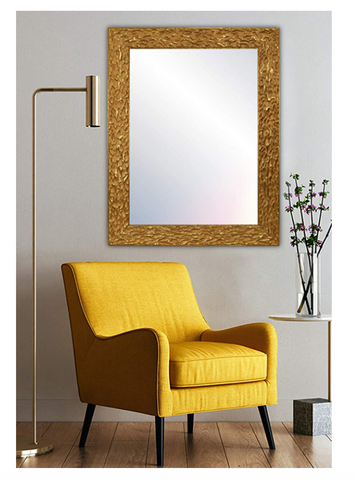 espejo decorativo cuerpo entero con marco dorado vintage