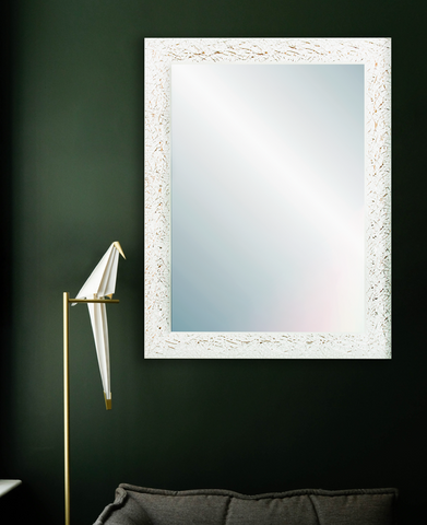 espejo decorativo grande plateado moderno
