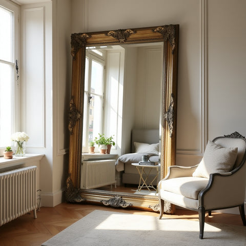 espejo decorativo grande de pared para dormitorio
